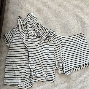 Striped Black and White Loungewear Set
